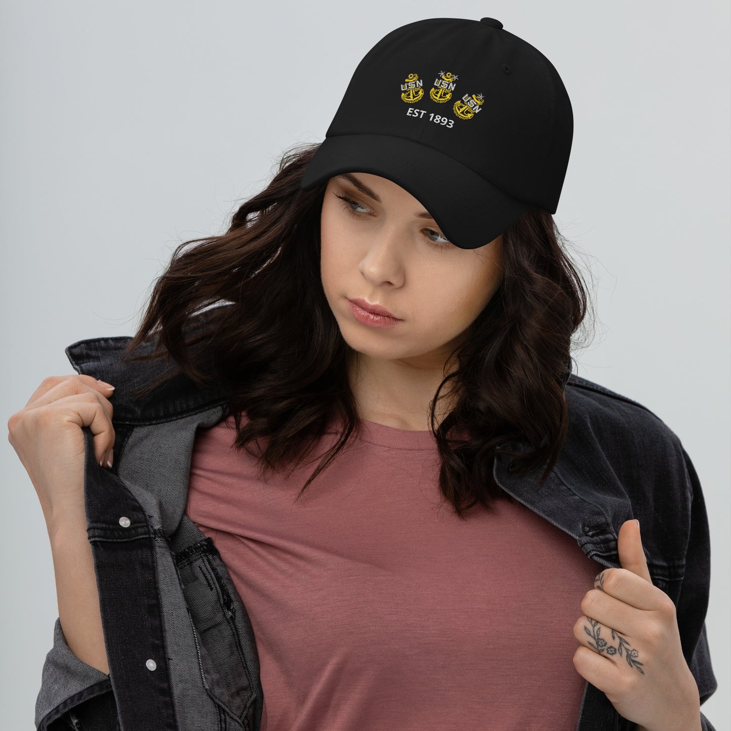 US Navy Chief - Embroidered dad hat