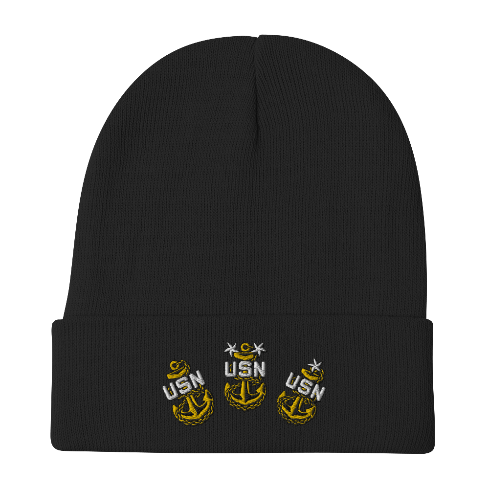 US Navy Chief - Embroidered Beanie