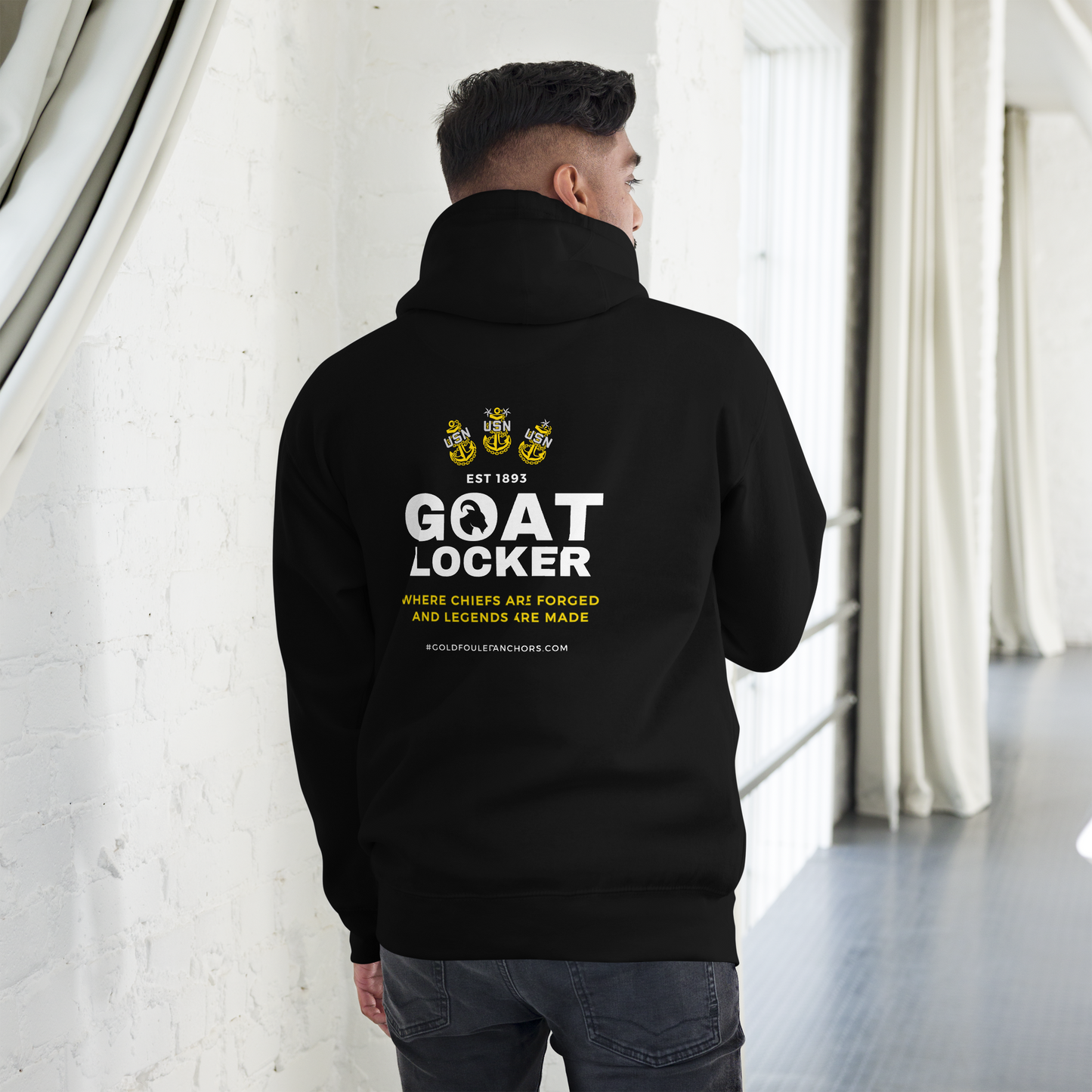Unisex Navy Chief Hoodie - Goatlocker #NavyChief #CPO #ChiefPettyOfficer #MilitaryApparel #ChiefHoodie
