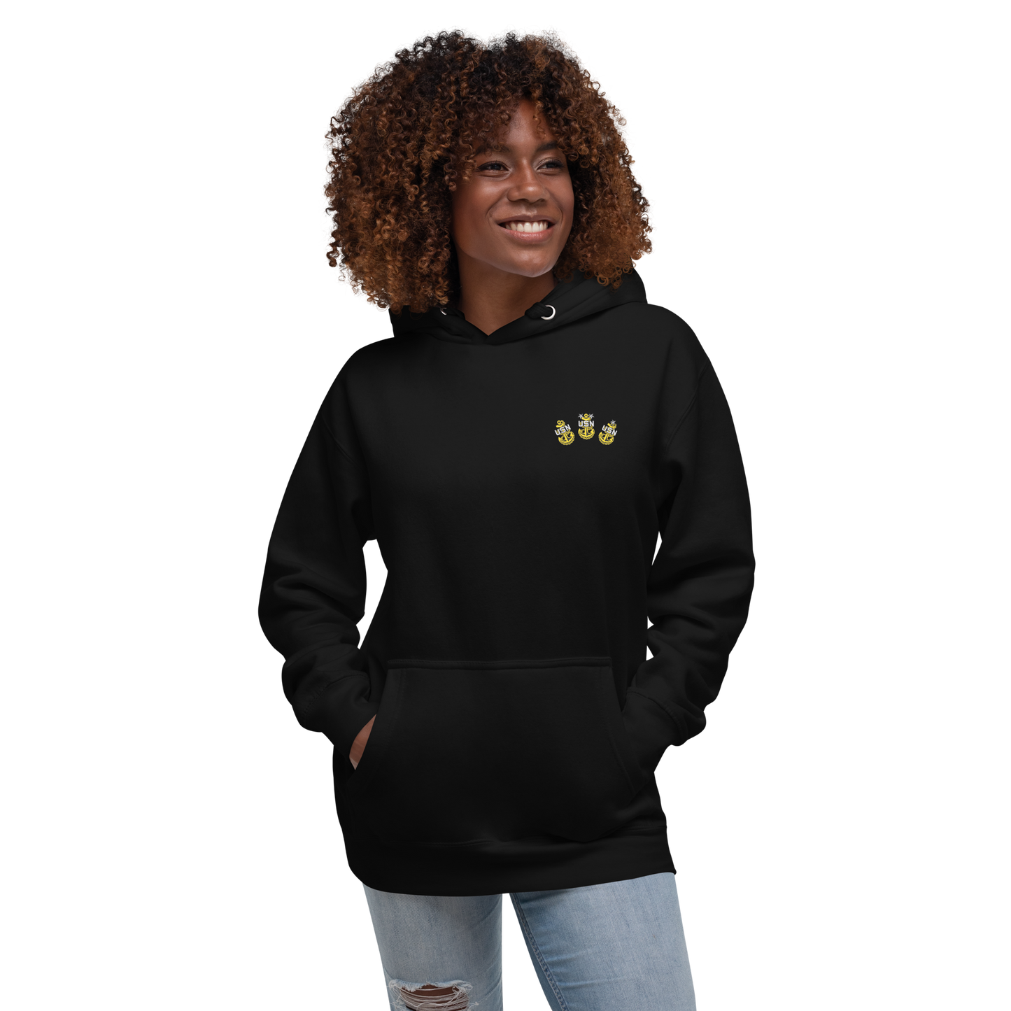 Unisex Navy Chief Hoodie - Saltwater + Coffee #NavyChief #CPO #ChiefPettyOfficer #MilitaryApparel #ChiefHoodie