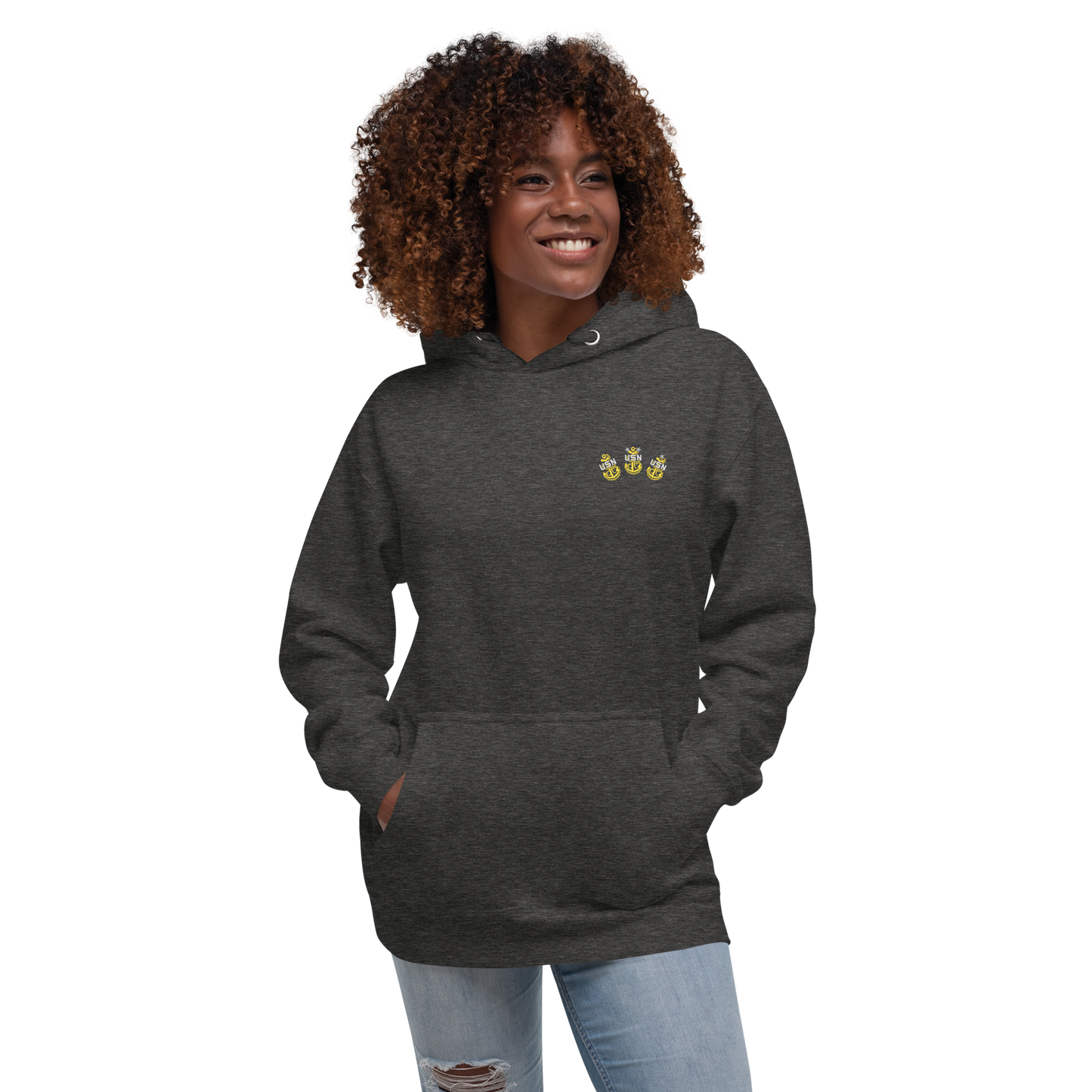 Unisex Navy Chief Hoodie - Saltwater + Coffee #NavyChief #CPO #ChiefPettyOfficer #MilitaryApparel #ChiefHoodie