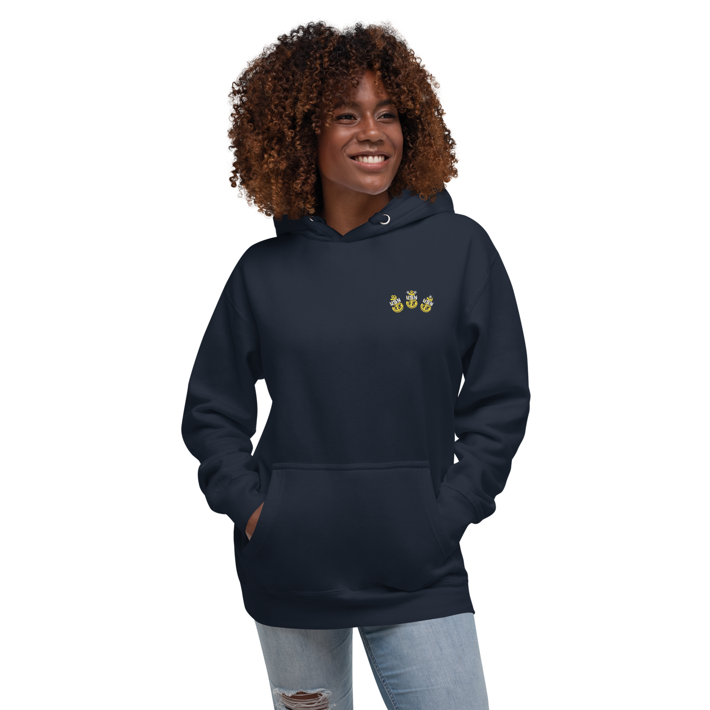 Unisex Navy Chief Hoodie - Saltwater + Coffee #NavyChief #CPO #ChiefPettyOfficer #MilitaryApparel #ChiefHoodie
