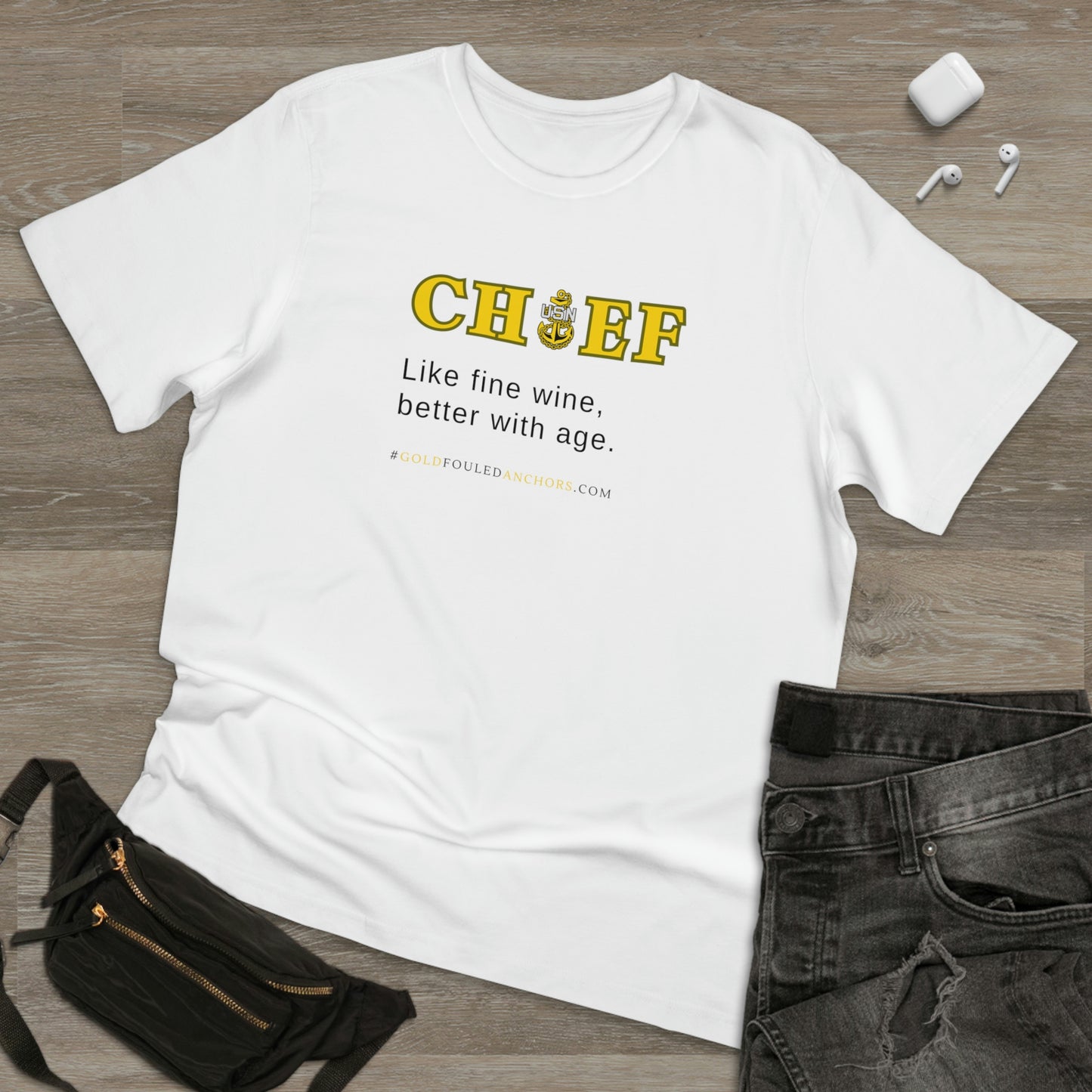 Unisex Navy Chief T-Shirt - Like Fine Wine.. #NavyChief #CPO #ChiefPettyOfficer #MilitaryApparel