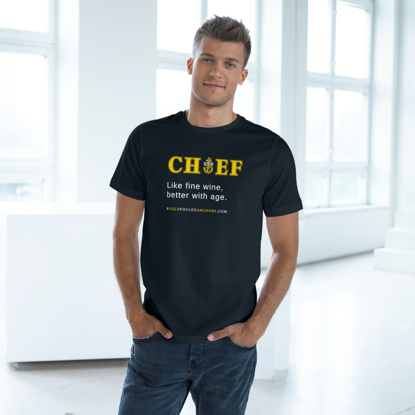 Unisex Navy Chief T-Shirt - Like Fine Wine.. #NavyChief #CPO #ChiefPettyOfficer #MilitaryApparel