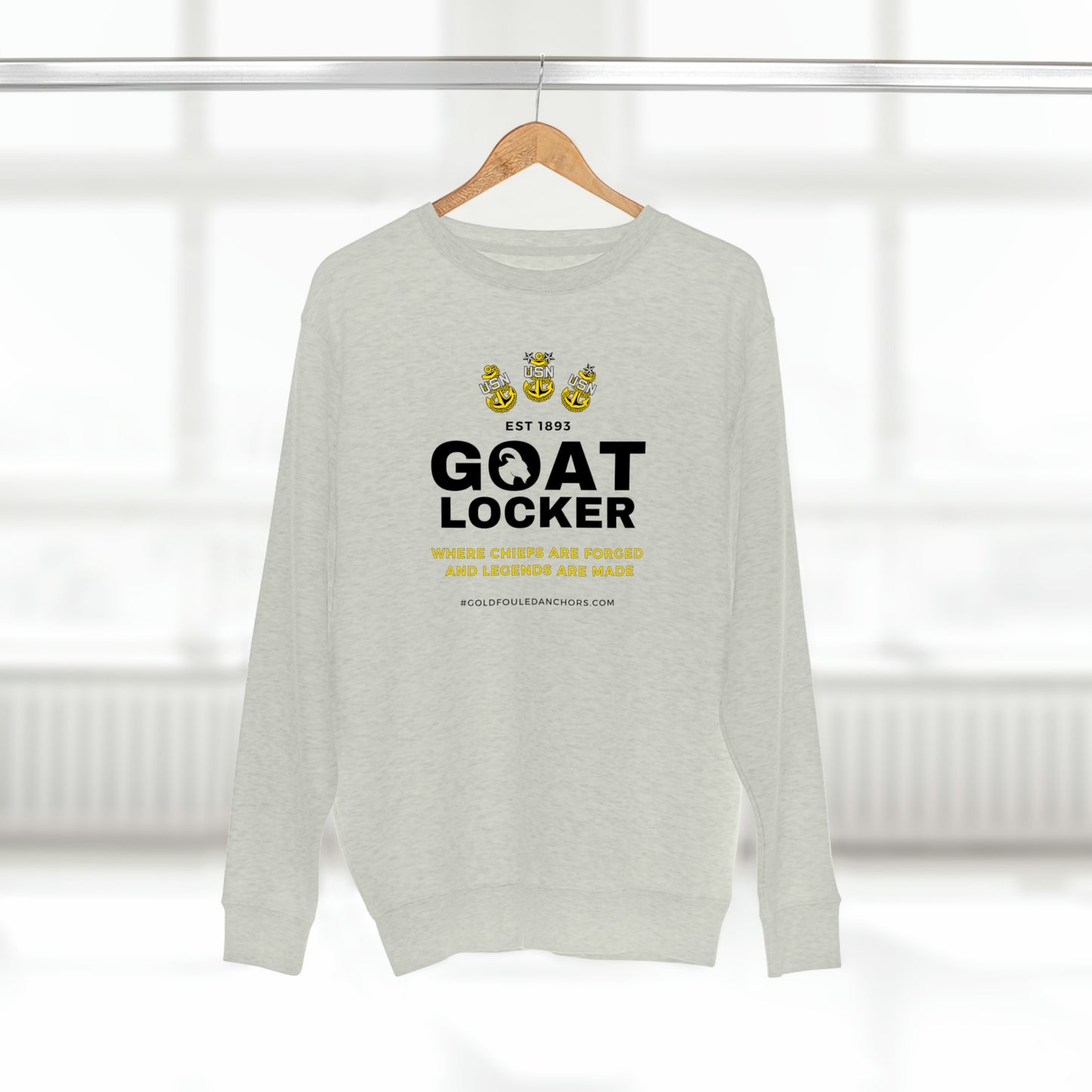 Unisex Navy Chief Sweatshirt - Goatlocker #NavyChief #CPO #ChiefPettyOfficer #MilitaryApparel