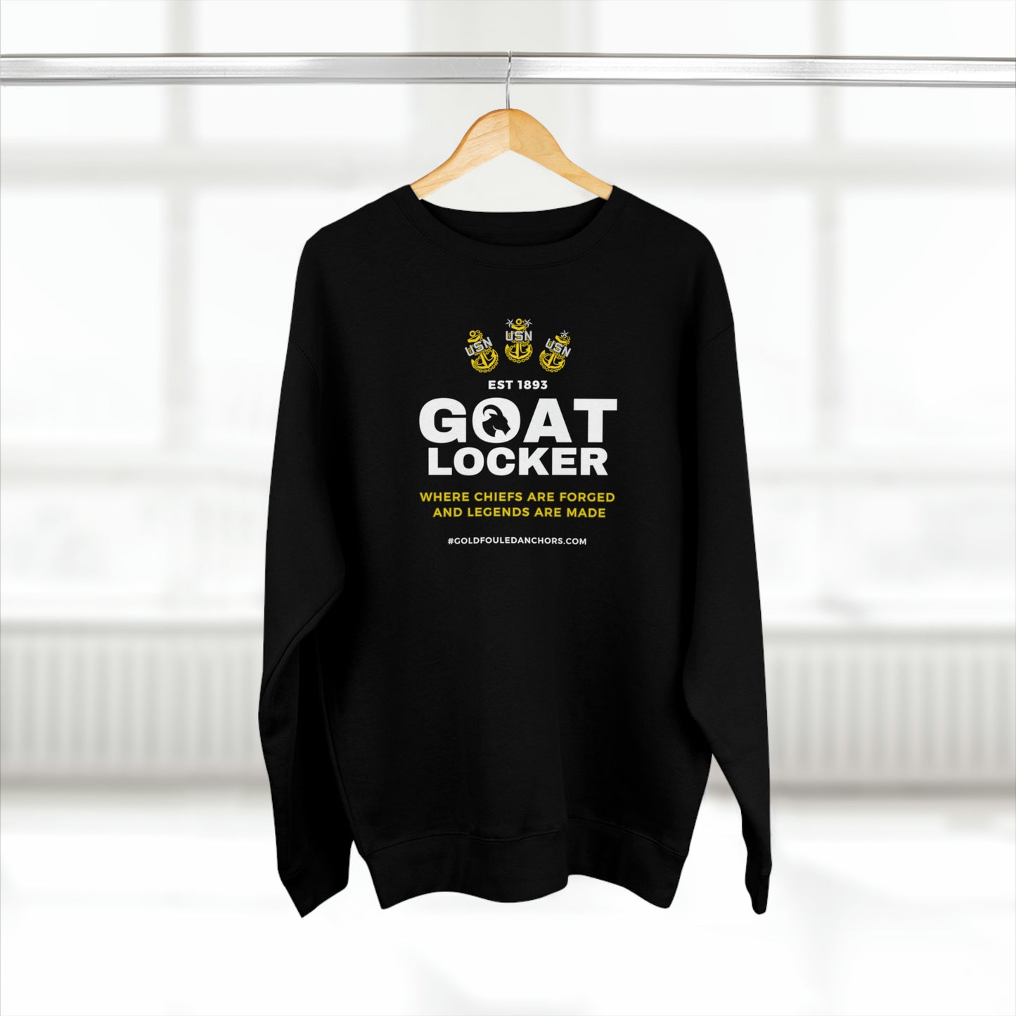 Unisex Navy Chief Sweatshirt - Goatlocker #NavyChief #CPO #ChiefPettyOfficer #MilitaryApparel