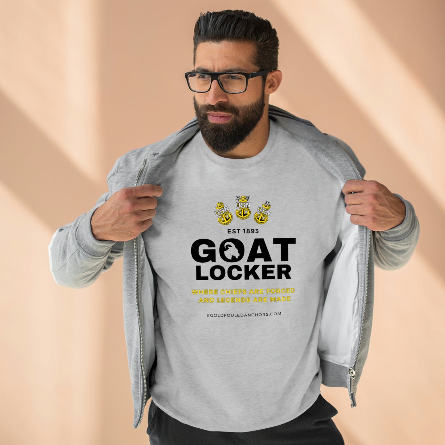Unisex Navy Chief Sweatshirt - Goatlocker #NavyChief #CPO #ChiefPettyOfficer #MilitaryApparel