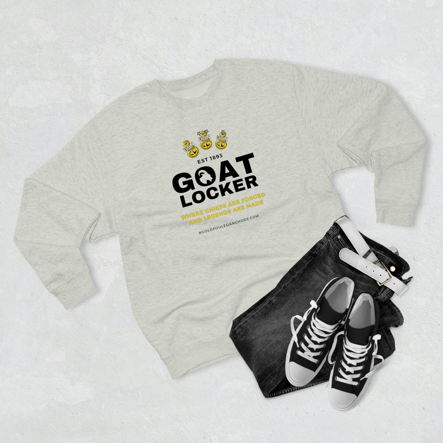Unisex Navy Chief Sweatshirt - Goatlocker #NavyChief #CPO #ChiefPettyOfficer #MilitaryApparel