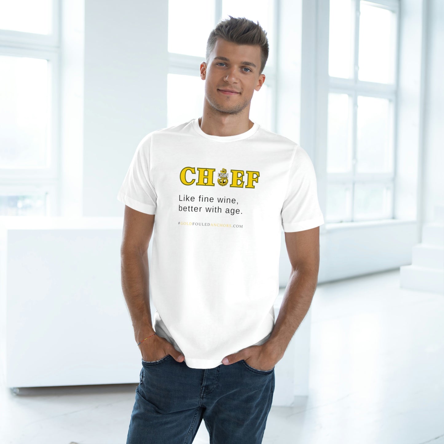 Unisex Navy Chief T-Shirt - Like Fine Wine.. #NavyChief #CPO #ChiefPettyOfficer #MilitaryApparel