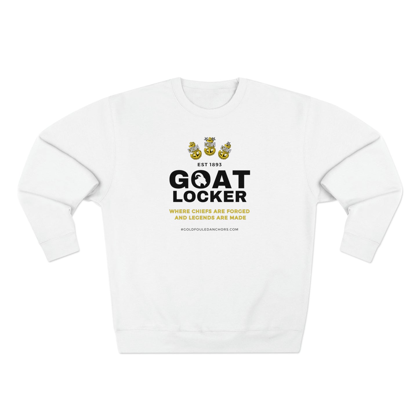 Unisex Navy Chief Sweatshirt - Goatlocker #NavyChief #CPO #ChiefPettyOfficer #MilitaryApparel