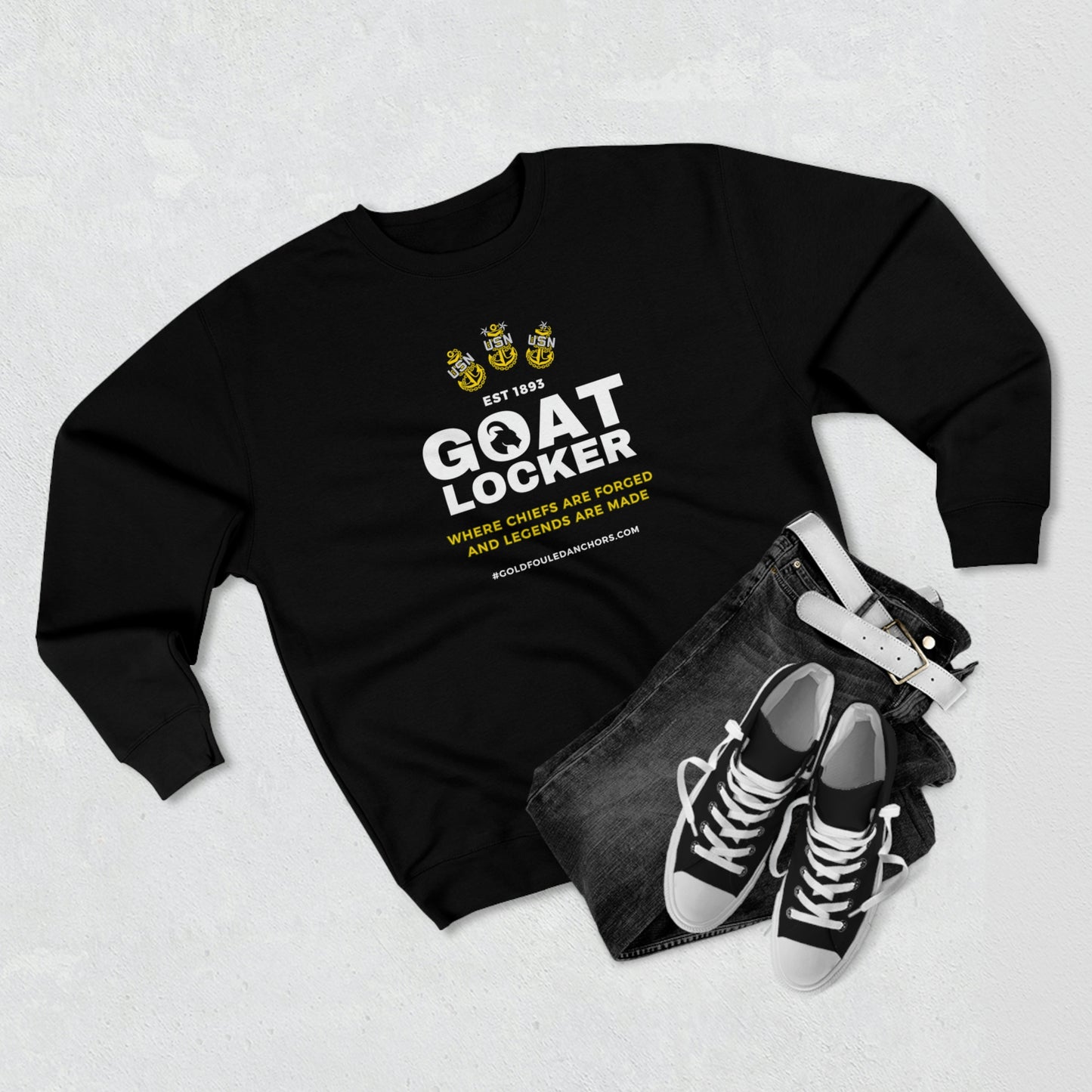 Unisex Navy Chief Sweatshirt - Goatlocker #NavyChief #CPO #ChiefPettyOfficer #MilitaryApparel
