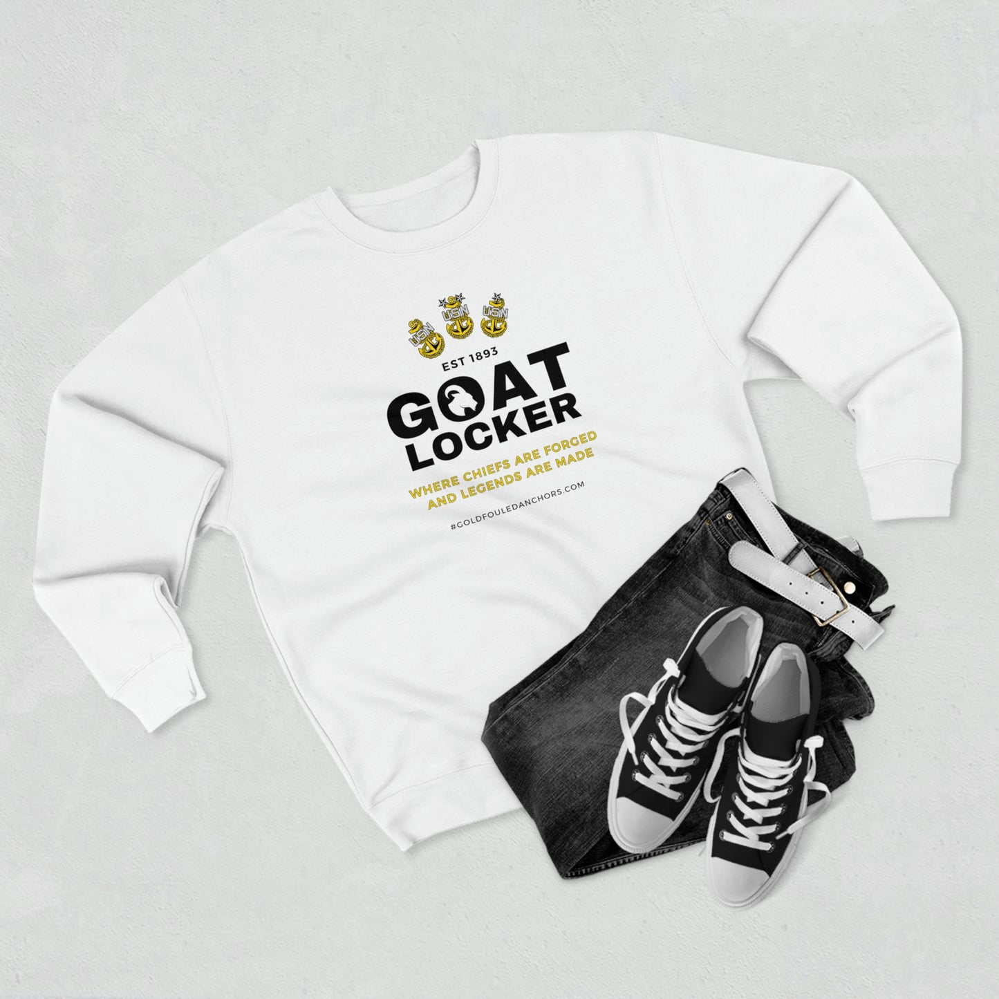 Unisex Navy Chief Sweatshirt - Goatlocker #NavyChief #CPO #ChiefPettyOfficer #MilitaryApparel
