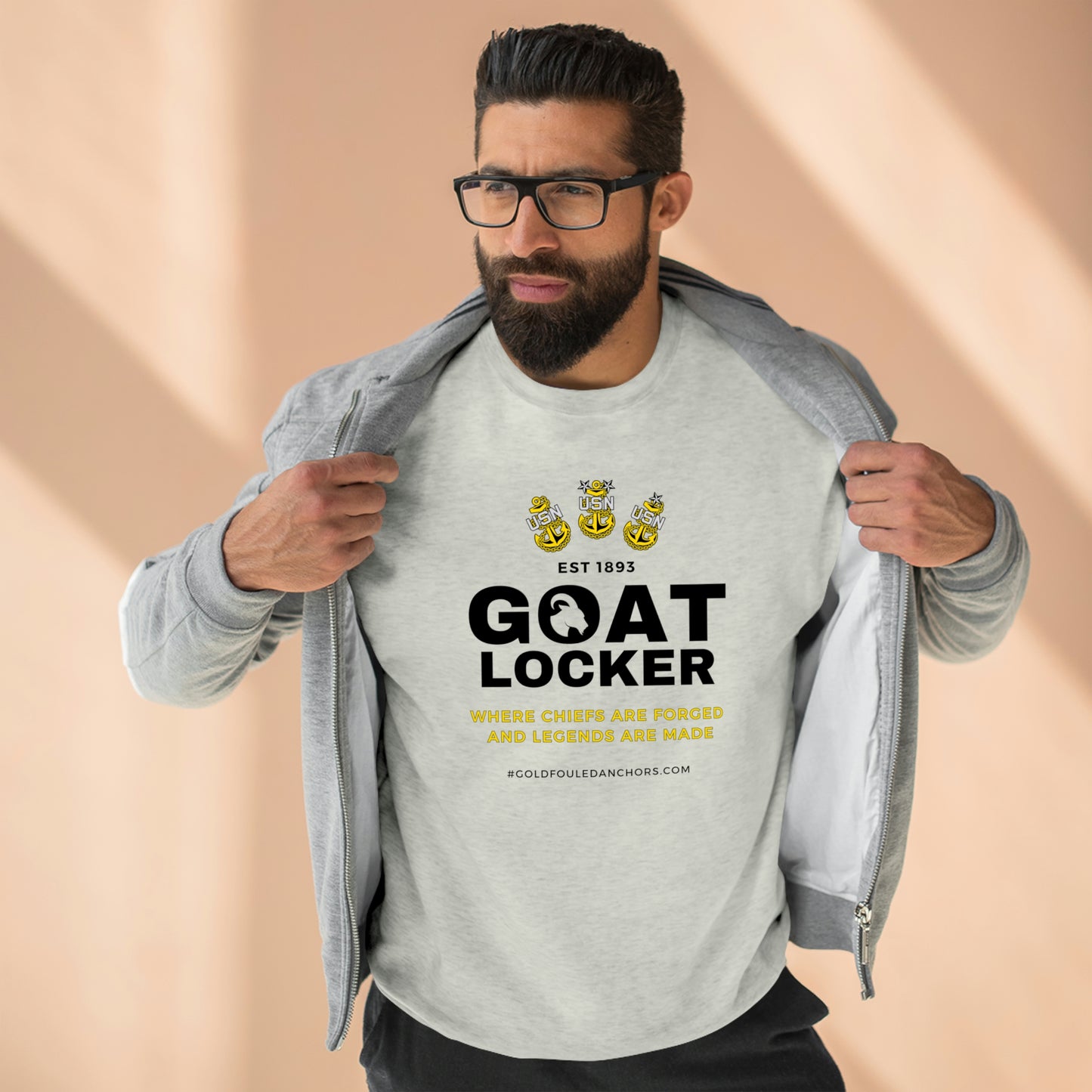 Unisex Navy Chief Sweatshirt - Goatlocker #NavyChief #CPO #ChiefPettyOfficer #MilitaryApparel