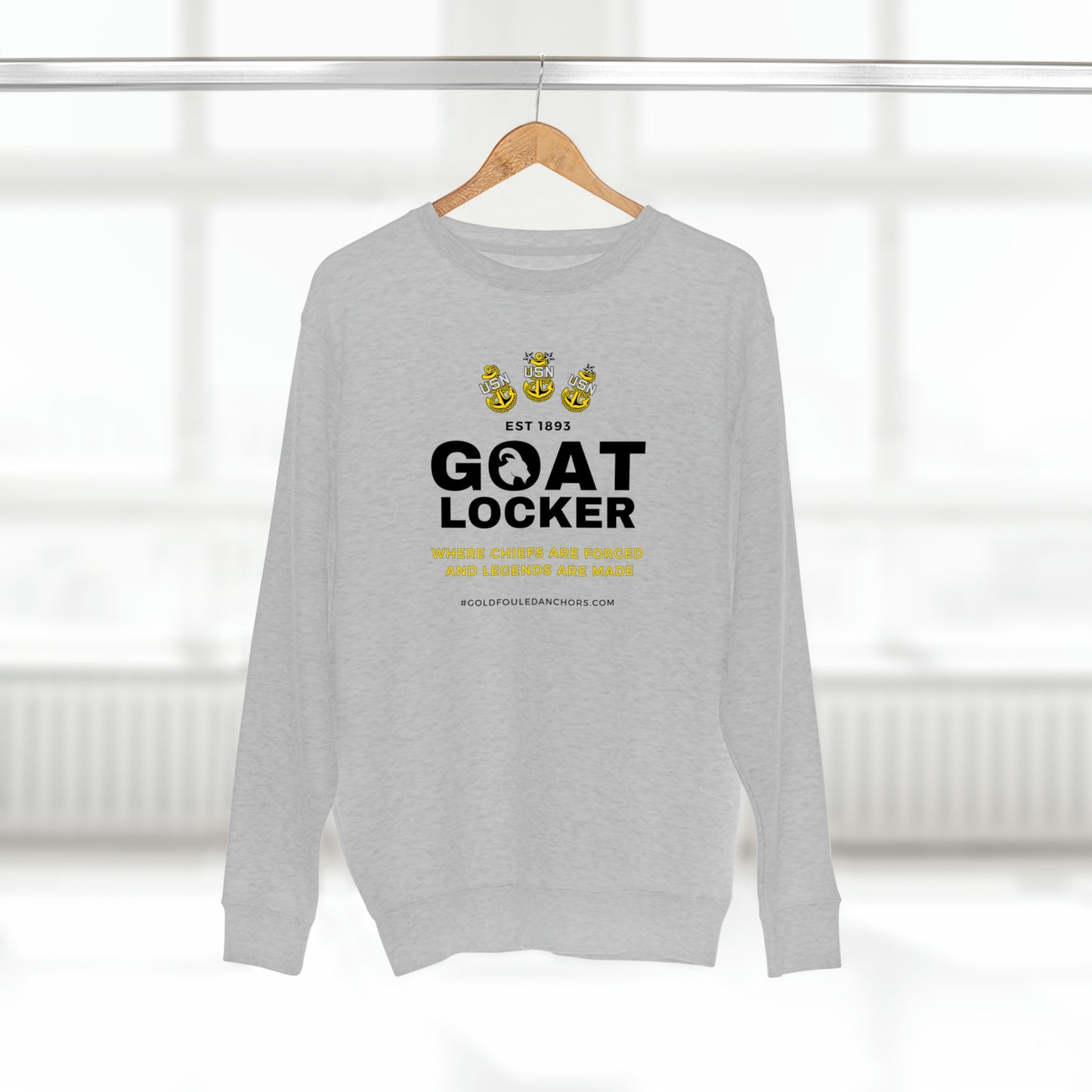 Unisex Navy Chief Sweatshirt - Goatlocker #NavyChief #CPO #ChiefPettyOfficer #MilitaryApparel