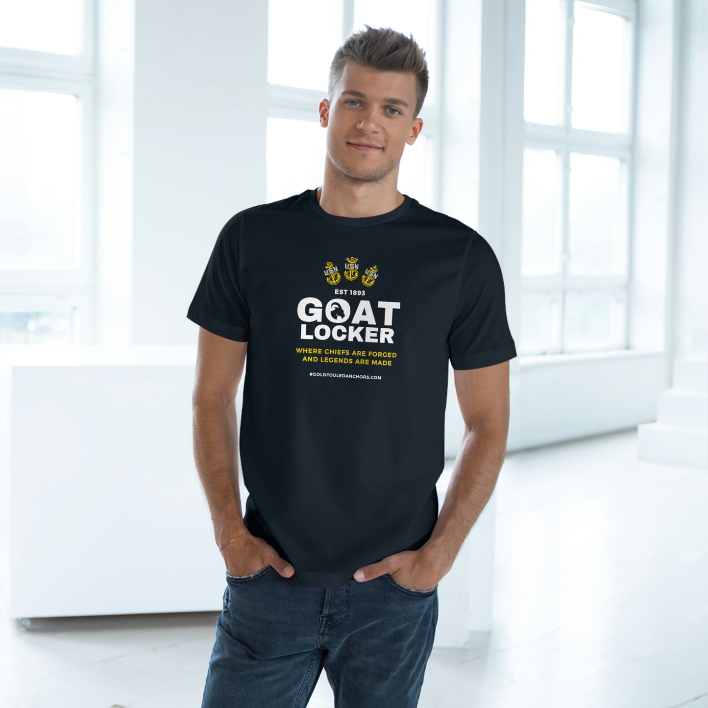 Unisex Navy Chief T-Shirt - Goatlocker #NavyChief #CPO #ChiefPettyOfficer #MilitaryApparel