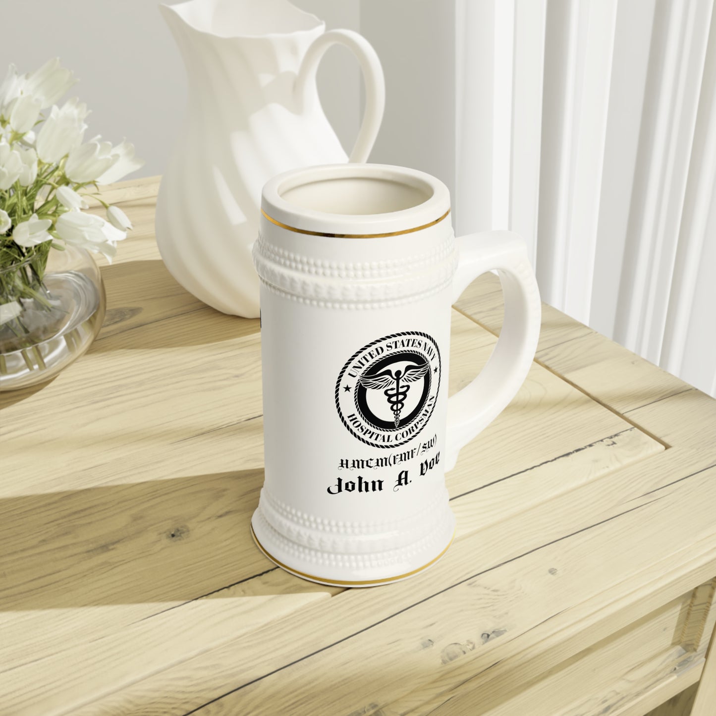 Customizable NTAG New England CPO Mess Beer Stein Mug #NavyChief #CPO #ChiefPettyOfficer #MilitaryMug #ChiefBeerMug