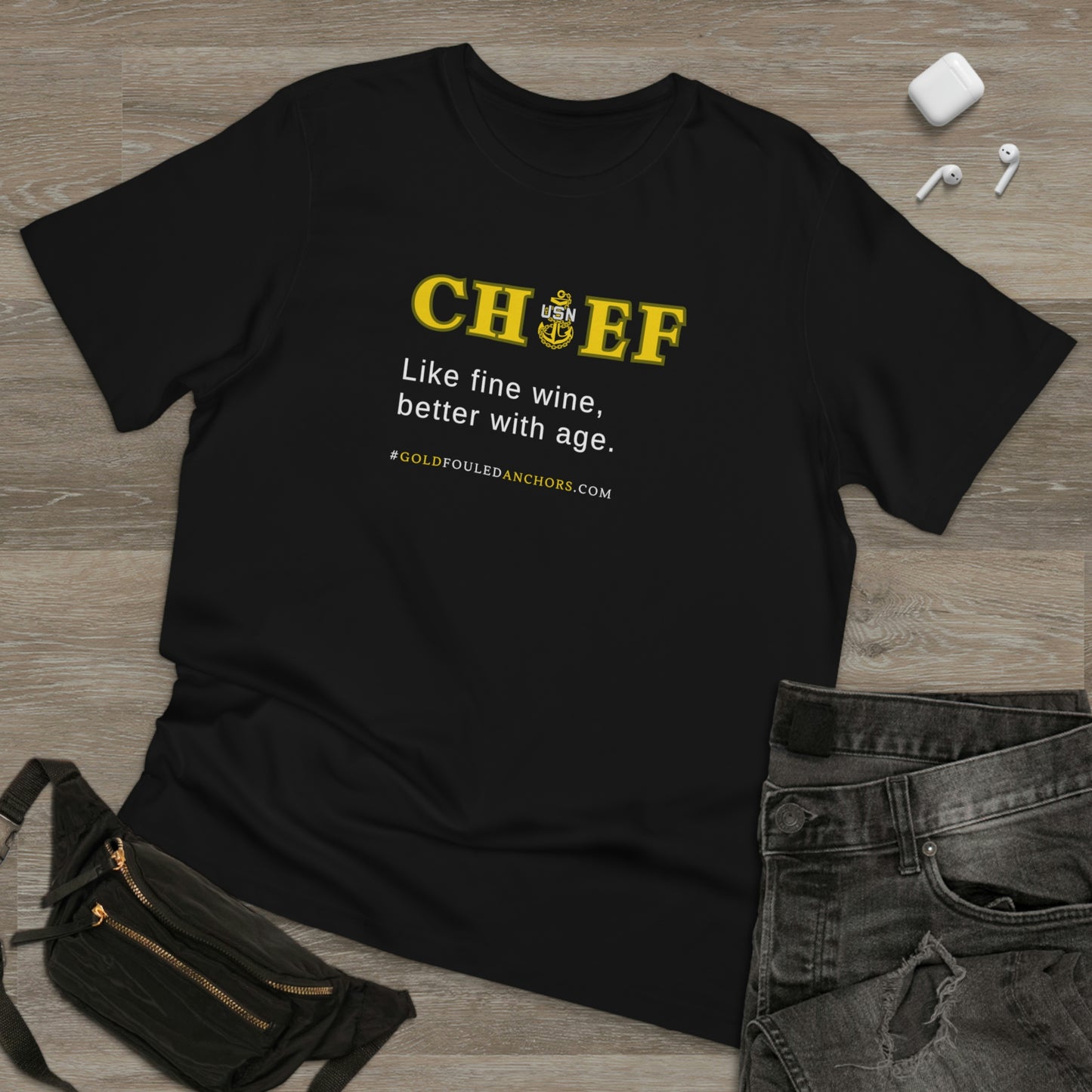 Unisex Navy Chief T-Shirt - Like Fine Wine.. #NavyChief #CPO #ChiefPettyOfficer #MilitaryApparel